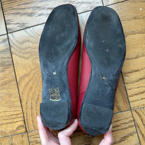 Prada (Vintage) Loafers - Red - 36.5 size - Picture 3 of 4